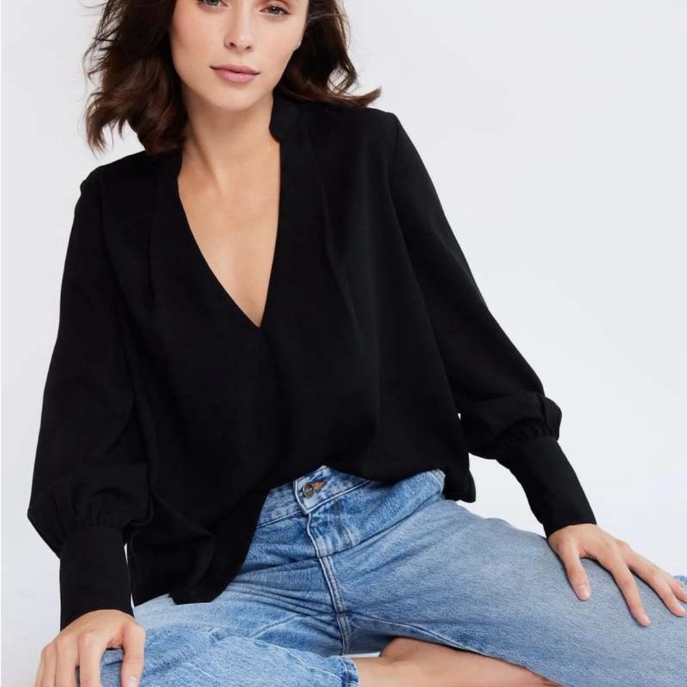 Mille Freya Black Georgette Top